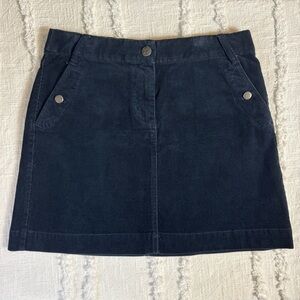 J. Crew Stretch Vintage Cords Y2K Corduroy Mini Skirt Navy Cotton Size 8
